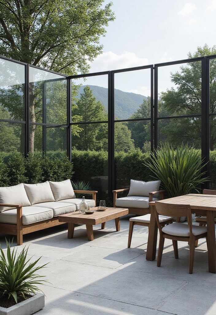 27 Minimalist Fence Ideas That Look Clean 2 27 Minimalist Fence Ideas That Look Clean - 2. Steel and Glass Combo