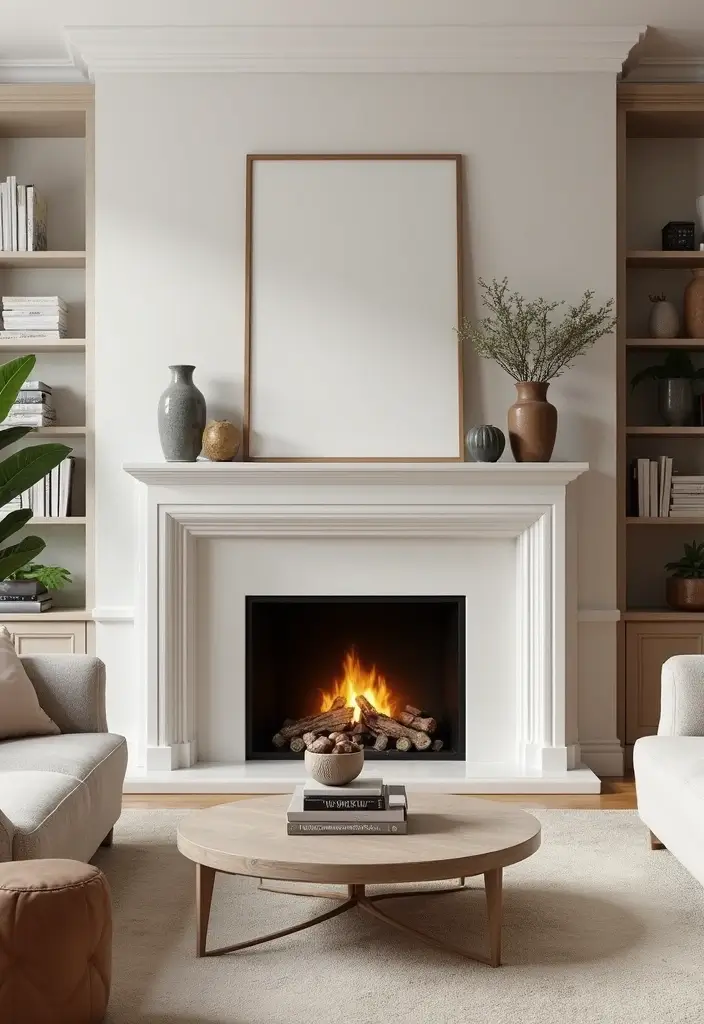 27 Minimalist Fireplace Ideas That Look Modern 10 27 Minimalist Fireplace Ideas That Look Modern - 10. Elevated Fireplace Mantels