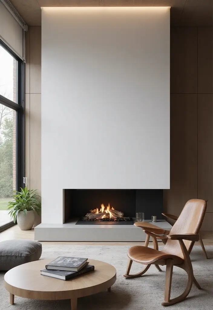 27 Minimalist Fireplace Ideas That Look Modern 11 27 Minimalist Fireplace Ideas That Look Modern - 11. Fireplaces Integrated with Functional Furniture