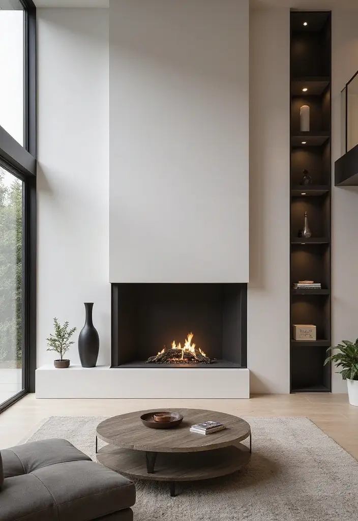 27 Minimalist Fireplace Ideas That Look Modern 24 27 Minimalist Fireplace Ideas That Look Modern - 24. Vertical Fireplaces