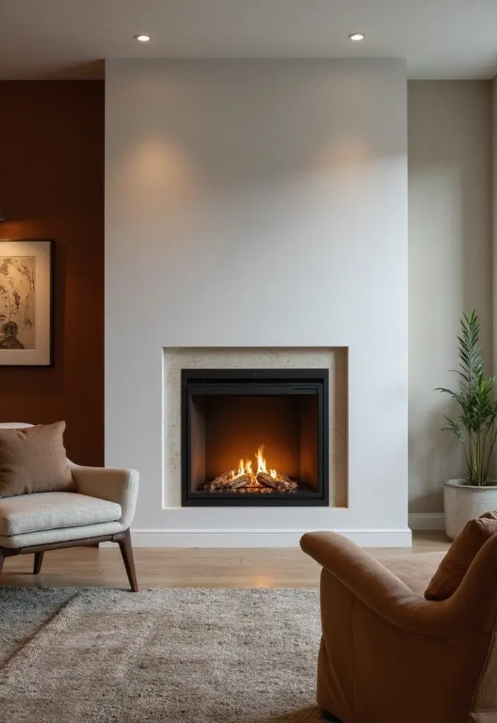 27 Minimalist Fireplace Ideas That Look Modern 6 27 Minimalist Fireplace Ideas That Look Modern - 6. Minimalist Electric Fireplaces