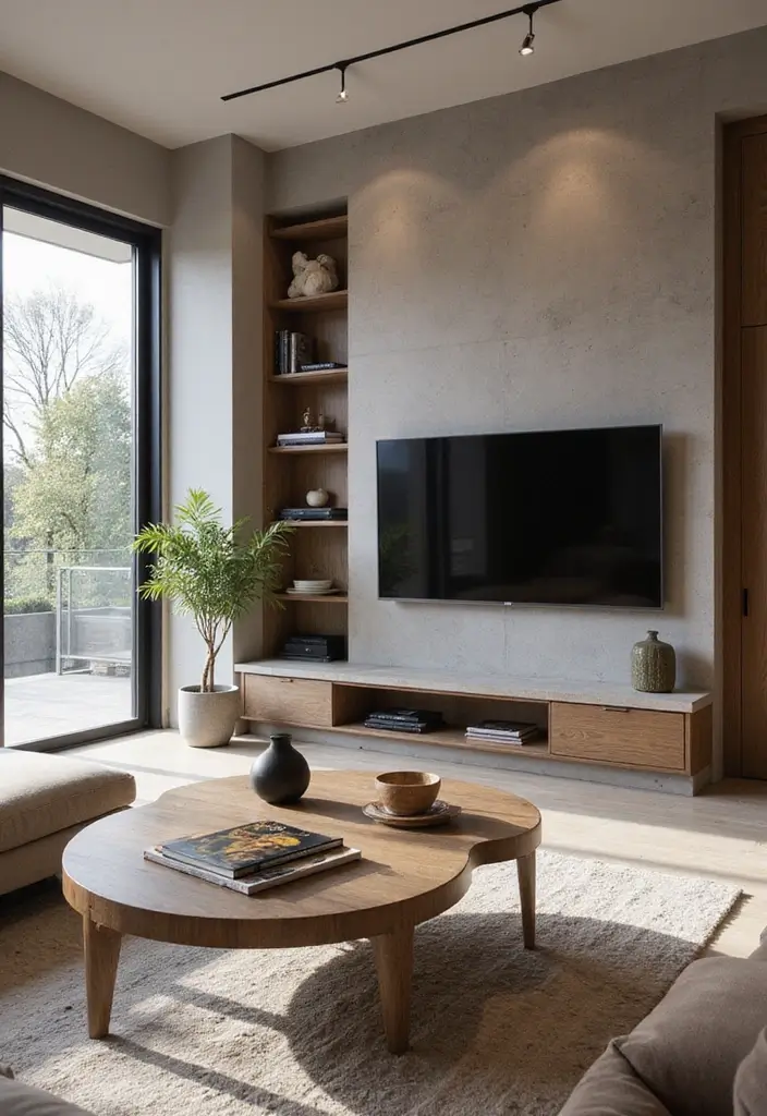27 Minimalist TV Wall Design Ideas That Feel Elegant - 11. Open Concept Integration
