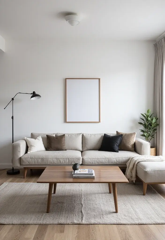 27 Minimalist TV Wall Design Ideas That Feel Elegant - 21. Smart Furniture Choices