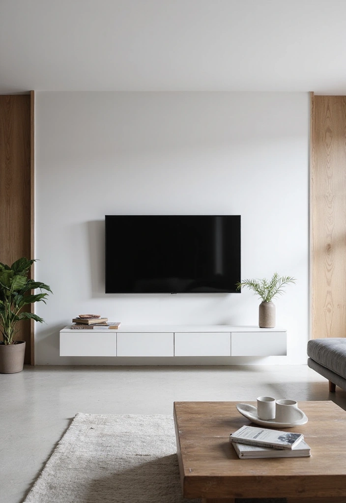 27 Minimalist TV Wall Design Ideas That Feel Elegant - 27. Emphasizing Negative Space