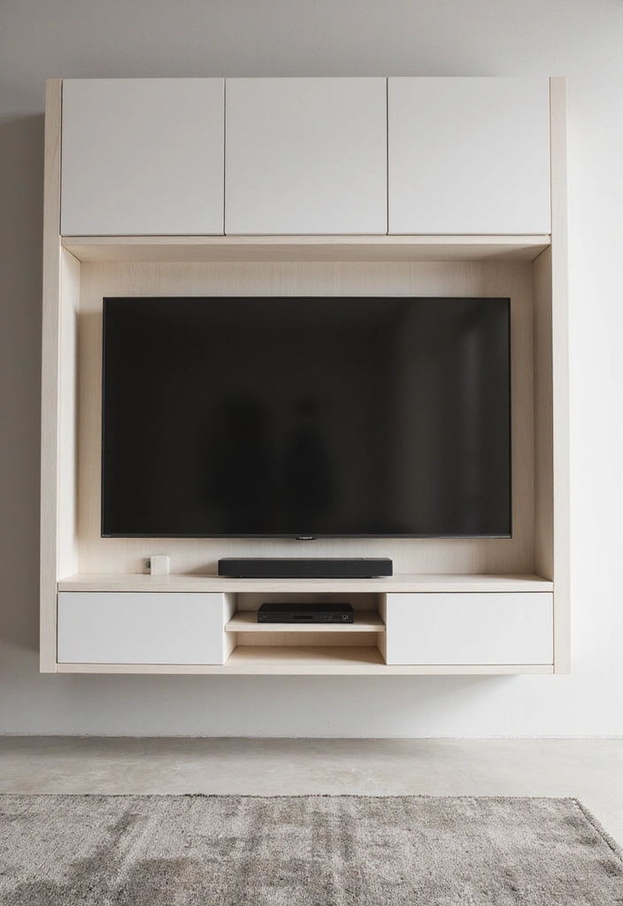 27 Minimalist TV Wall Design Ideas That Feel Elegant - 5. Concealed Storage Solutions