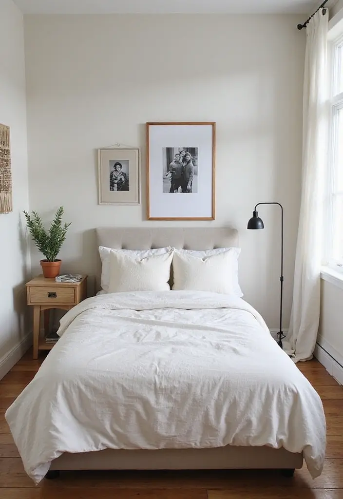 27 Small Minimalist Bedroom Ideas That Save Space 18 27 Small Minimalist Bedroom Ideas That Save Space - 18. Personal Touches