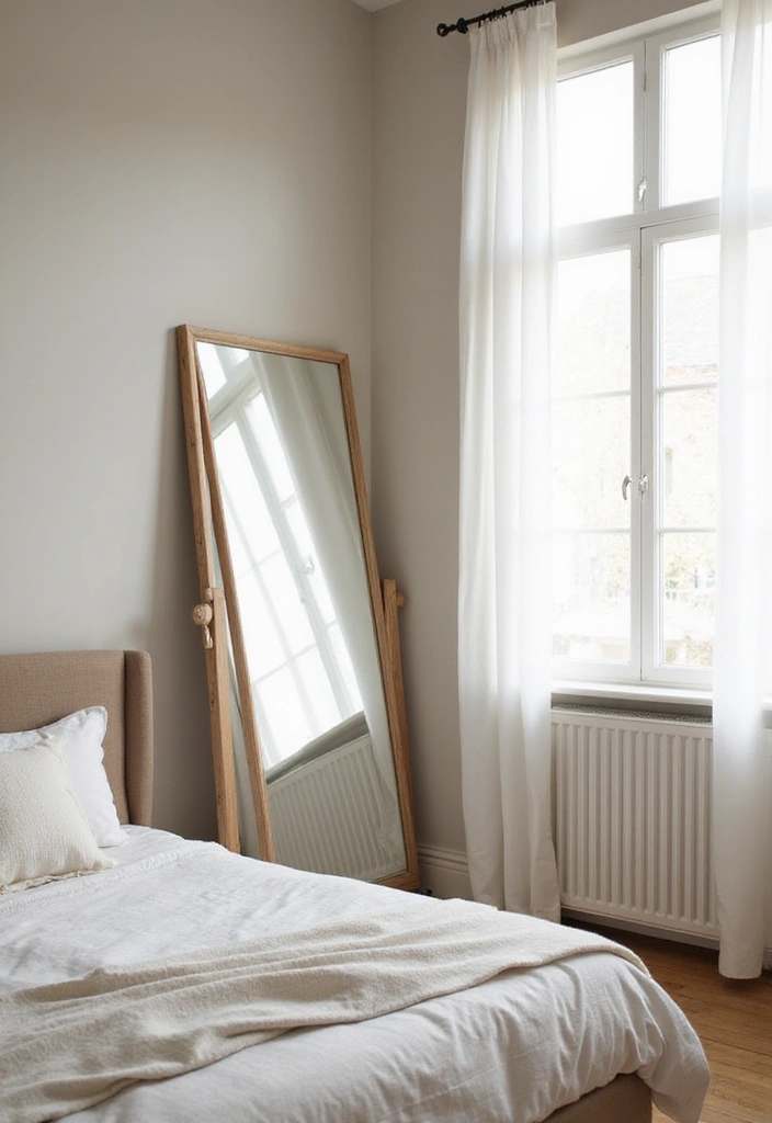 27 Small Minimalist Bedroom Ideas That Save Space 20 27 Small Minimalist Bedroom Ideas That Save Space - 20. Minimalist Mirrors