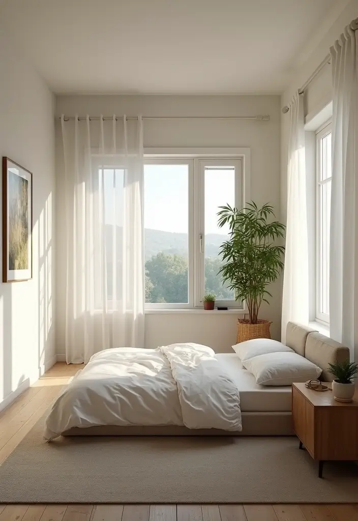 27 Small Minimalist Bedroom Ideas That Save Space 25 27 Small Minimalist Bedroom Ideas That Save Space - 25. Embrace Natural Light