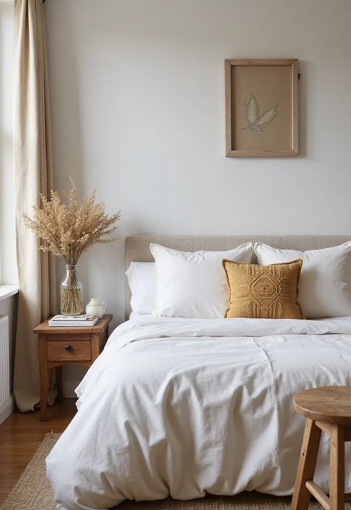 27 Small Minimalist Bedroom Ideas That Save Space 27 27 Small Minimalist Bedroom Ideas That Save Space - 27. Seasonal Decor Rotation