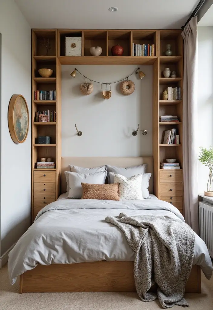 27 Small Minimalist Bedroom Ideas That Save Space 4 27 Small Minimalist Bedroom Ideas That Save Space - 4. Utilize Vertical Space