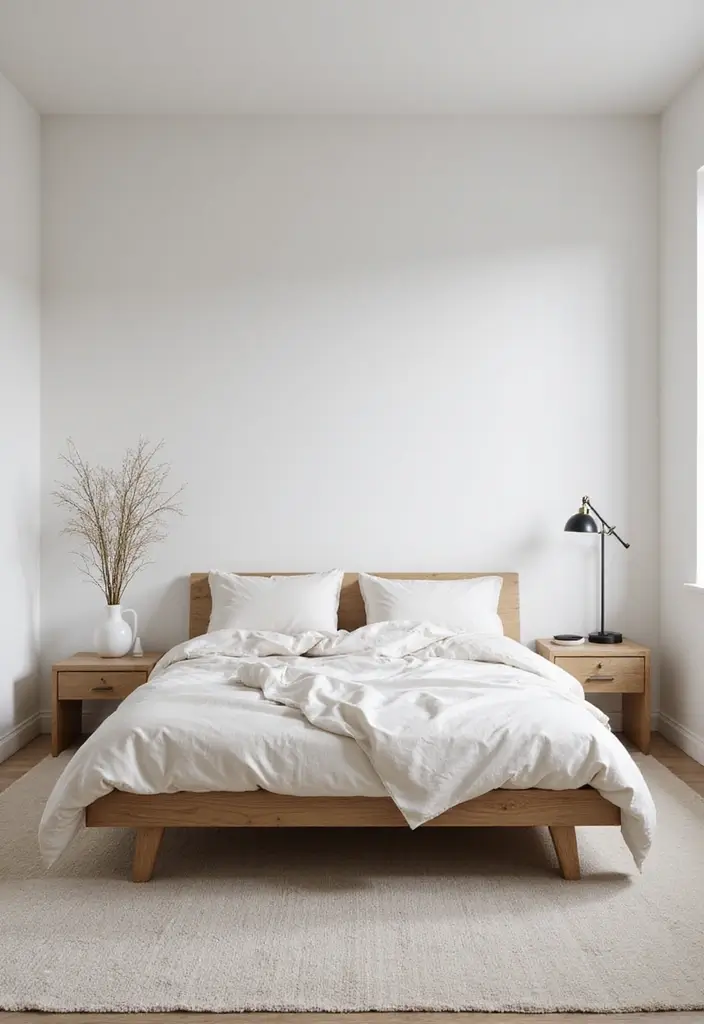 27 Small Minimalist Bedroom Ideas That Save Space 6 27 Small Minimalist Bedroom Ideas That Save Space - 6. Low-profile Bed Frames