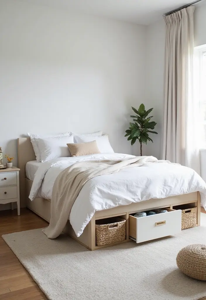 27 Small Minimalist Bedroom Ideas That Save Space 7 27 Small Minimalist Bedroom Ideas That Save Space - 7. Under-bed Storage Solutions