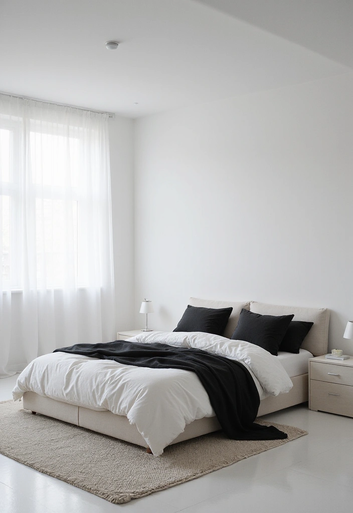 27 Stunning Minimalist Bedroom Black and White Designs 1 27 Stunning Minimalist Bedroom Black and White Designs - 1. The All-White Canvas