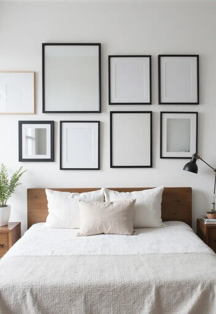 27 Stunning Minimalist Bedroom Black and White Designs 11 27 Stunning Minimalist Bedroom Black and White Designs - 11. Black Frame Accents