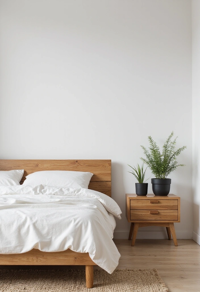 27 Stunning Minimalist Bedroom Black and White Designs 12 27 Stunning Minimalist Bedroom Black and White Designs - 12. Natural Elements
