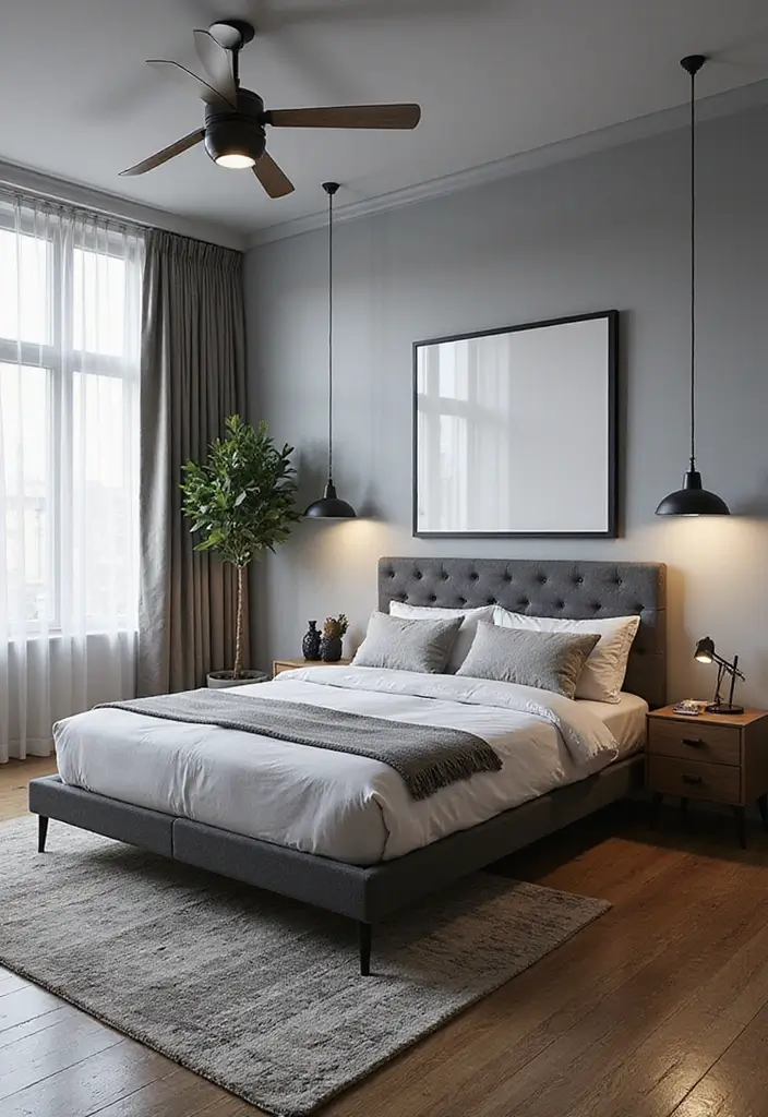 27 Stunning Minimalist Bedroom Black and White Designs 22 27 Stunning Minimalist Bedroom Black and White Designs - 22. Urban Minimalism