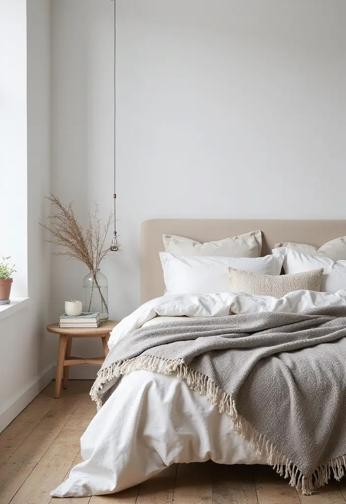 27 Stunning Minimalist Bedroom Black and White Designs 27 27 Stunning Minimalist Bedroom Black and White Designs - 27. Seasonal Decor Swaps