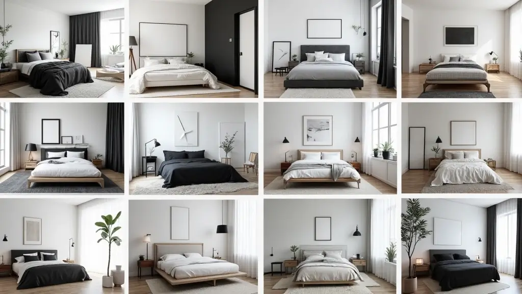 27 Stunning Minimalist Bedroom Black and White Designs