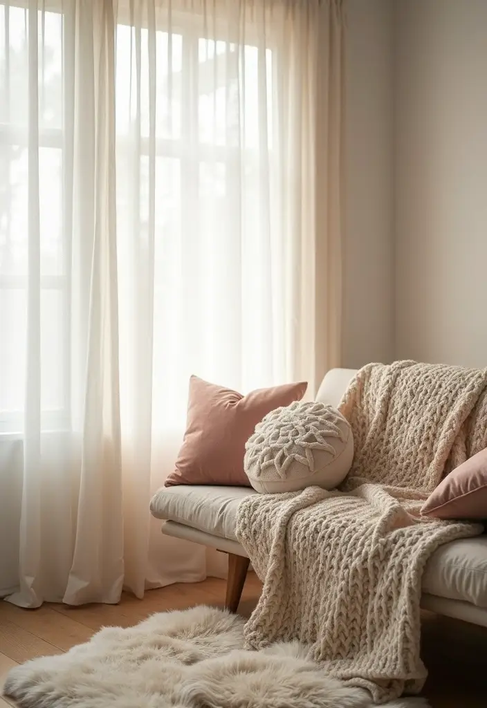 28 Korean Minimalist Room Ideas That Look Cozy - 1. Soft Textures for Comfort
