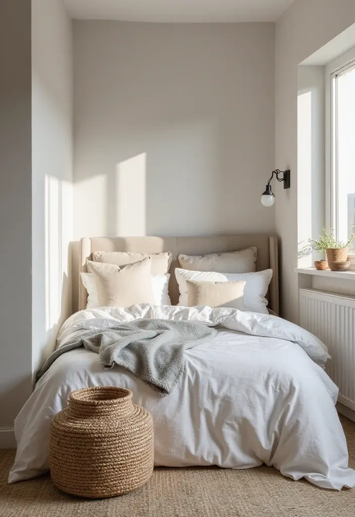 28 Korean Minimalist Room Ideas That Look Cozy - 15. Cozy Bed Nooks