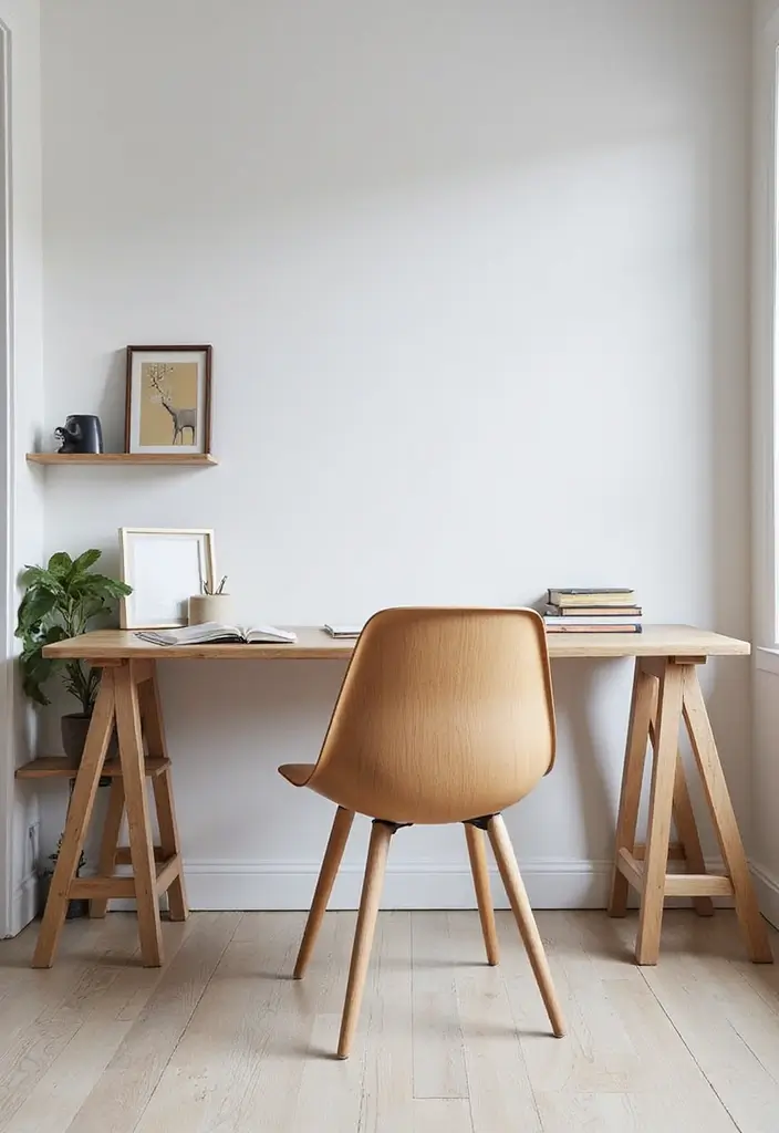 28 Korean Minimalist Room Ideas That Look Cozy - 23. Minimalist Study Corners