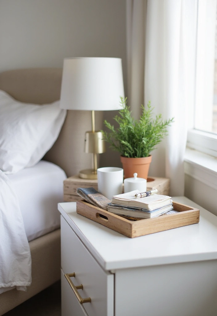 28 Korean Minimalist Room Ideas That Look Cozy - 24. Decluttered Nightstands