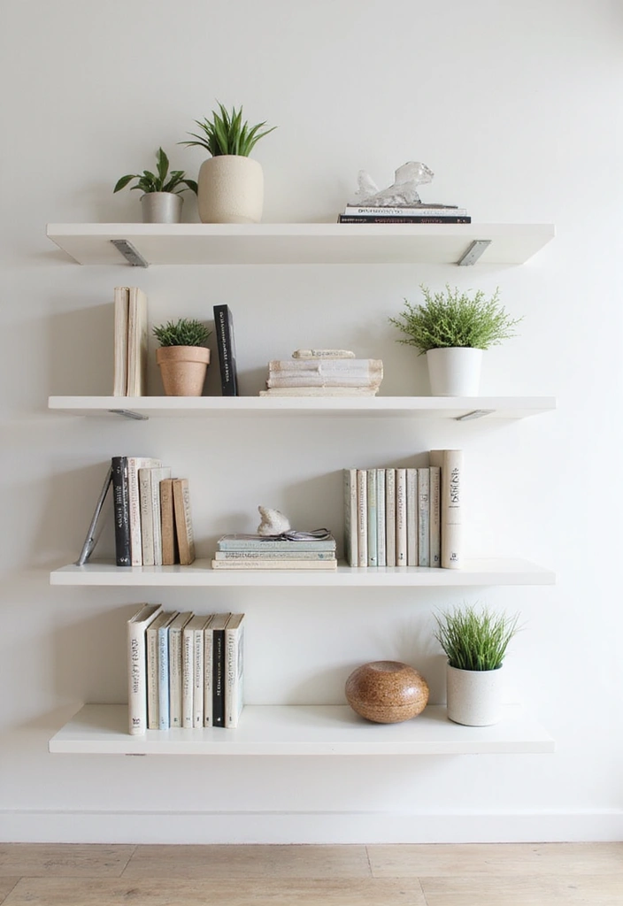 28 Korean Minimalist Room Ideas That Look Cozy - 4. Minimalist Shelving for Display