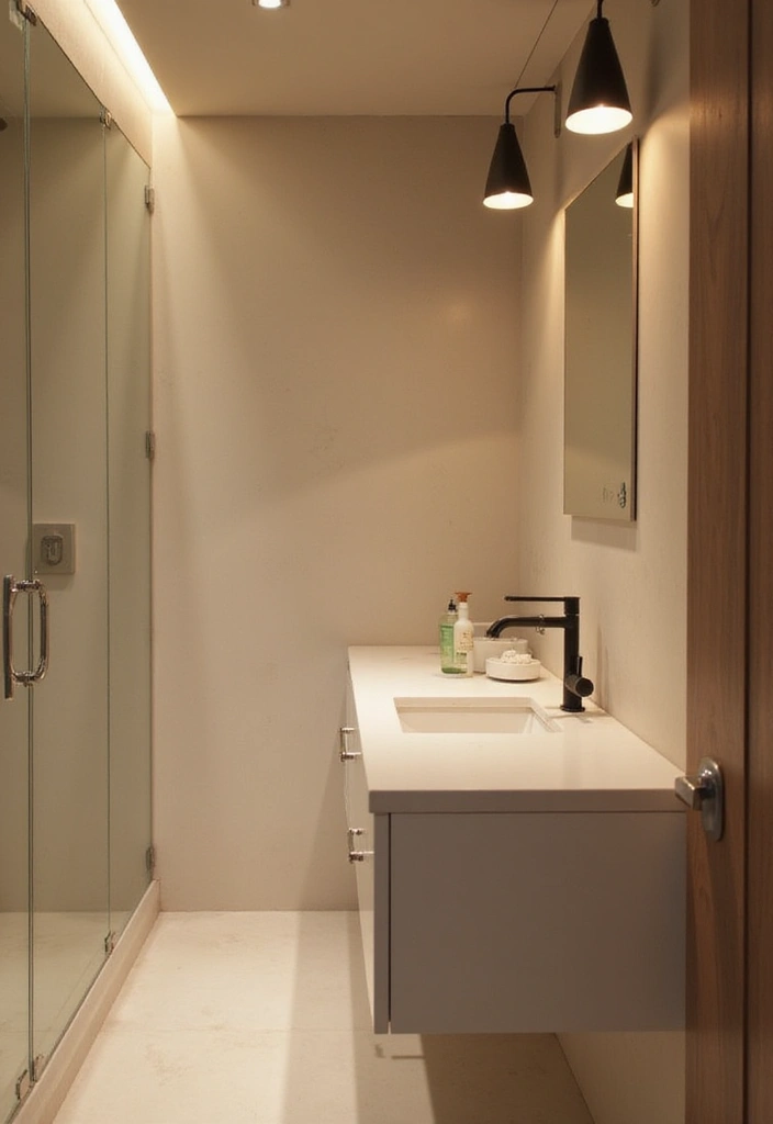 28 Minimalist Bathroom Designs That Look Timeless 11 28 Minimalist Bathroom Designs That Look Timeless - 11. Minimalist Lighting