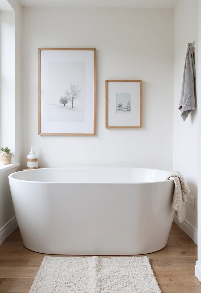 28 Minimalist Bathroom Designs That Look Timeless 20 28 Minimalist Bathroom Designs That Look Timeless - 20. Minimalist Art