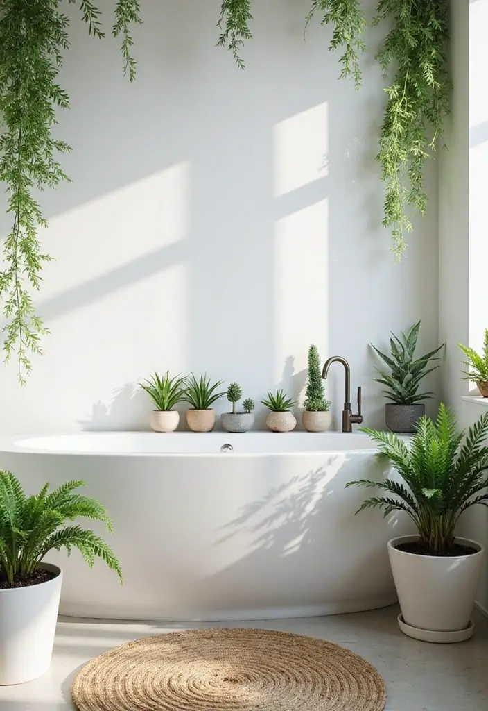 28 Minimalist Bathroom Designs That Look Timeless 21 28 Minimalist Bathroom Designs That Look Timeless - 21. Indoor Plants