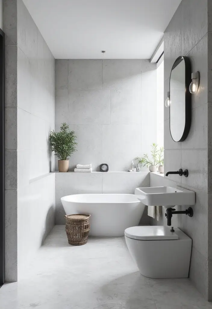 28 Minimalist Bathroom Designs That Look Timeless 3 28 Minimalist Bathroom Designs That Look Timeless - 3. Monochrome Elegance