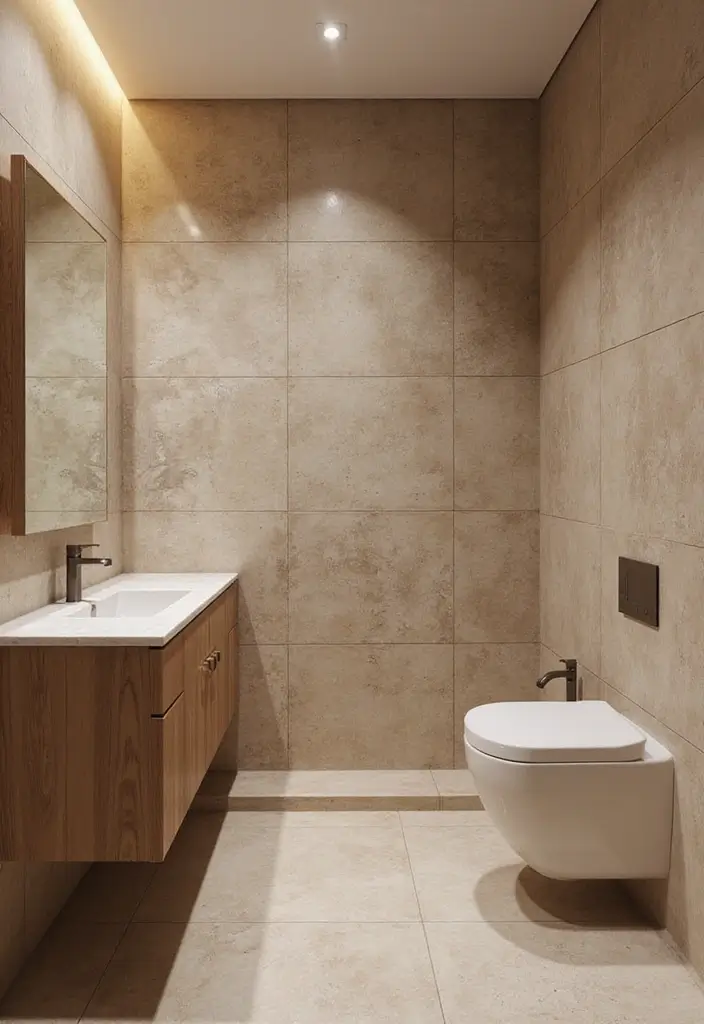 28 Minimalist Bathroom Designs That Look Timeless 9 28 Minimalist Bathroom Designs That Look Timeless - 9. Textured Walls