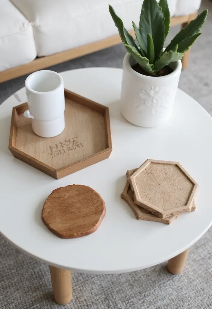 28 Minimalist Coffee Table Decor Ideas for Style 2 28 Minimalist Coffee Table Decor Ideas for Style - 2. Geometric Shapes for Visual Appeal
