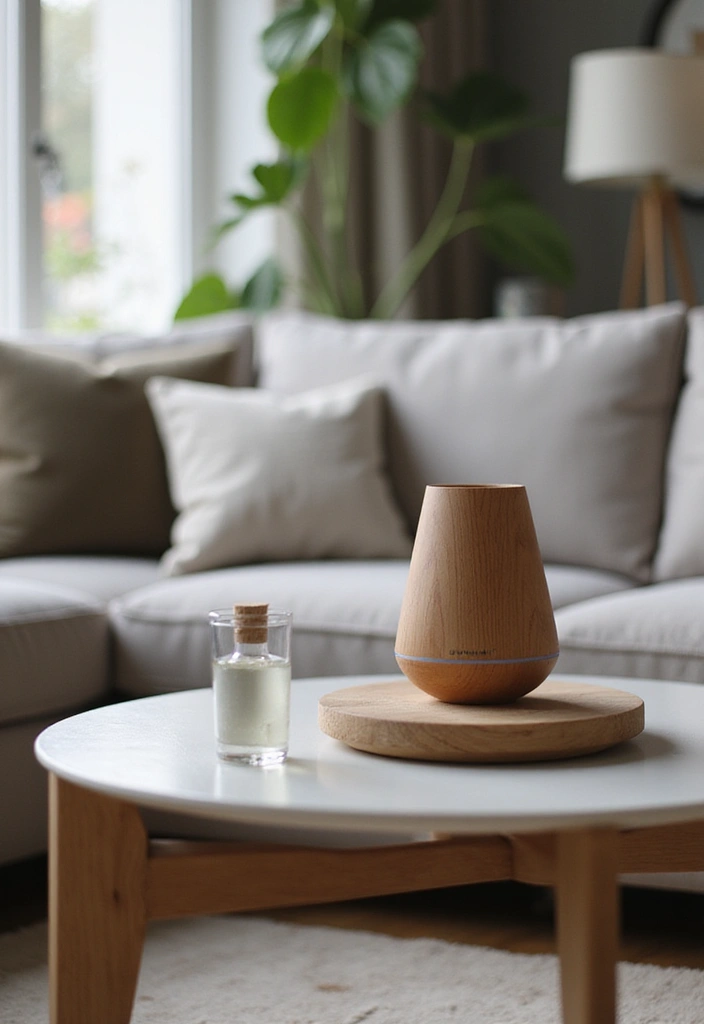 28 Minimalist Coffee Table Decor Ideas for Style 25 28 Minimalist Coffee Table Decor Ideas for Style - 25. Essential Oil Diffusers