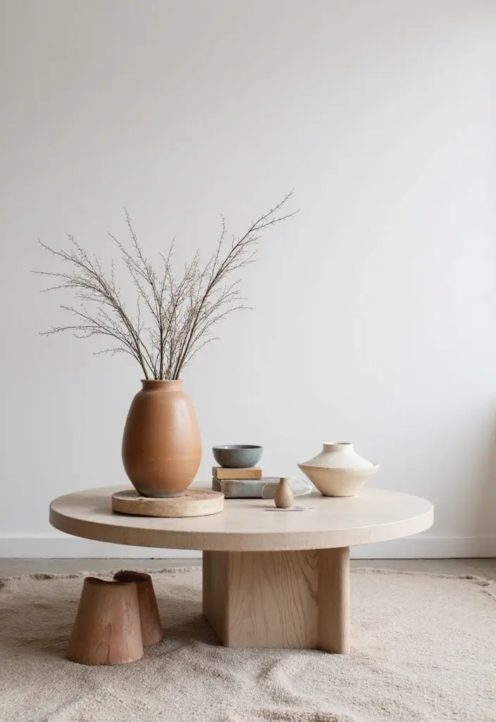 28 Minimalist Coffee Table Decor Ideas for Style 7 28 Minimalist Coffee Table Decor Ideas for Style - 7. Neutral Palette with Pops of Color