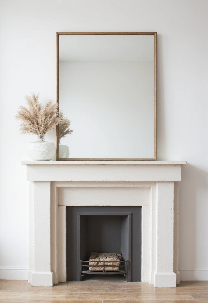 28 Minimalist Mantel Decor Ideas That Look Elegant 13 28 Minimalist Mantel Decor Ideas That Look Elegant - 13. Simple Mirrors