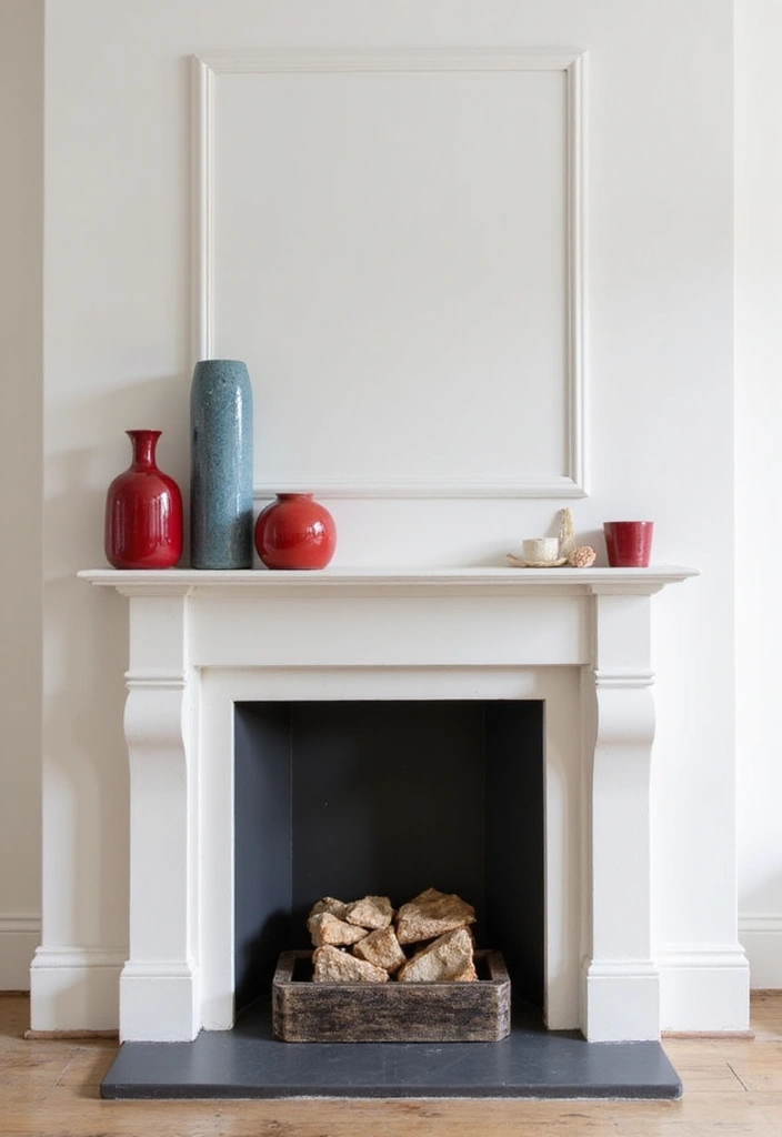 28 Minimalist Mantel Decor Ideas That Look Elegant 20 28 Minimalist Mantel Decor Ideas That Look Elegant - 20. Simple Color Blocks