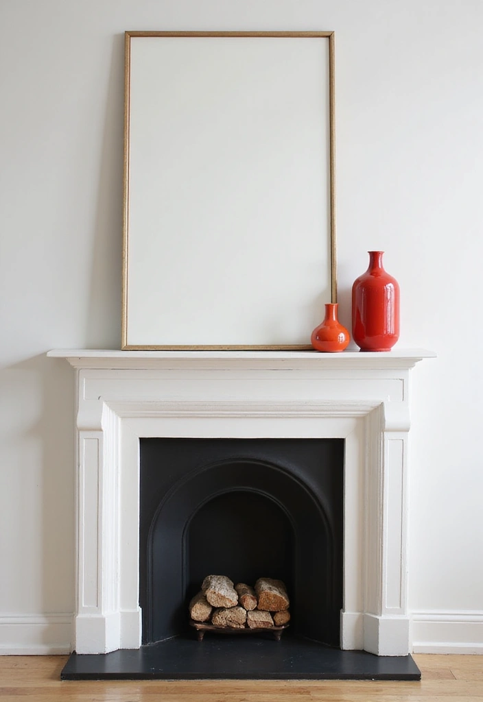 28 Minimalist Mantel Decor Ideas That Look Elegant 24 28 Minimalist Mantel Decor Ideas That Look Elegant - 24. Refined Color Pops