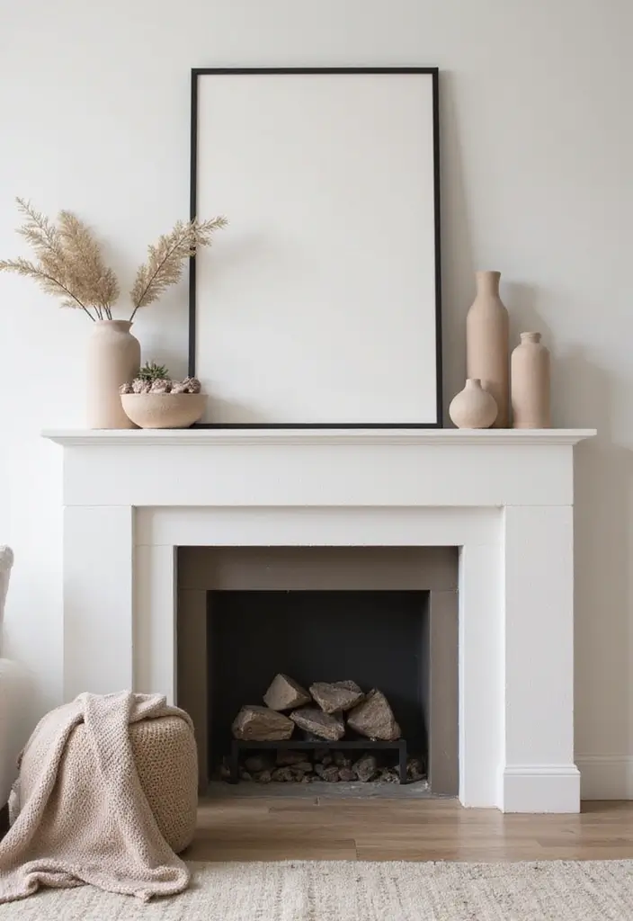 28 Minimalist Mantel Decor Ideas That Look Elegant 26 28 Minimalist Mantel Decor Ideas That Look Elegant - 26. Subdued Color Palette