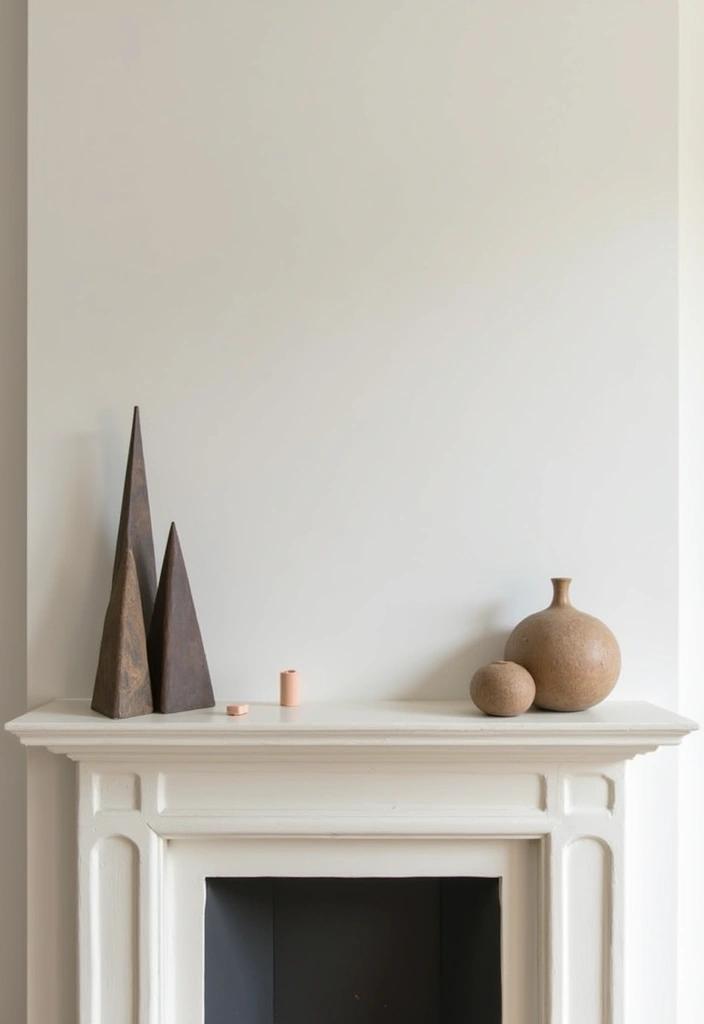 28 Minimalist Mantel Decor Ideas That Look Elegant 8 28 Minimalist Mantel Decor Ideas That Look Elegant - 8. Geometric Shapes
