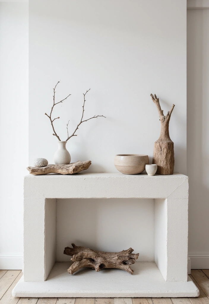 28 Minimalist Mantel Decor Ideas That Look Elegant 9 28 Minimalist Mantel Decor Ideas That Look Elegant - 9. Natural Elements