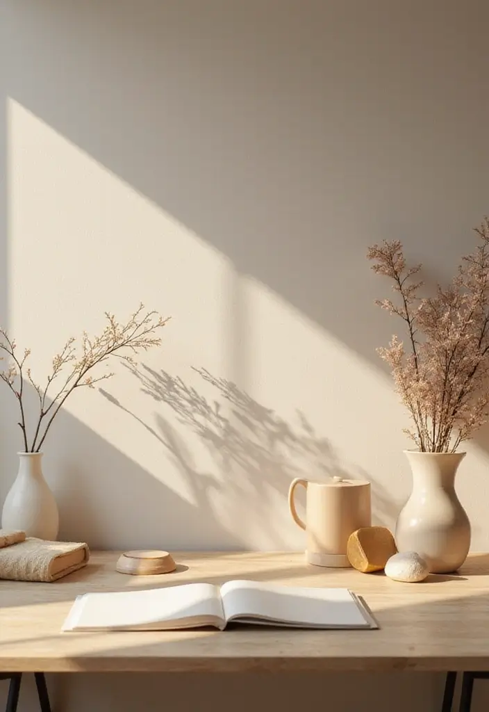 28 Minimalist Office Ideas for a Clean Workspace 28 28 Minimalist Office Ideas for a Clean Workspace - 28. Thoughtful Ambiance