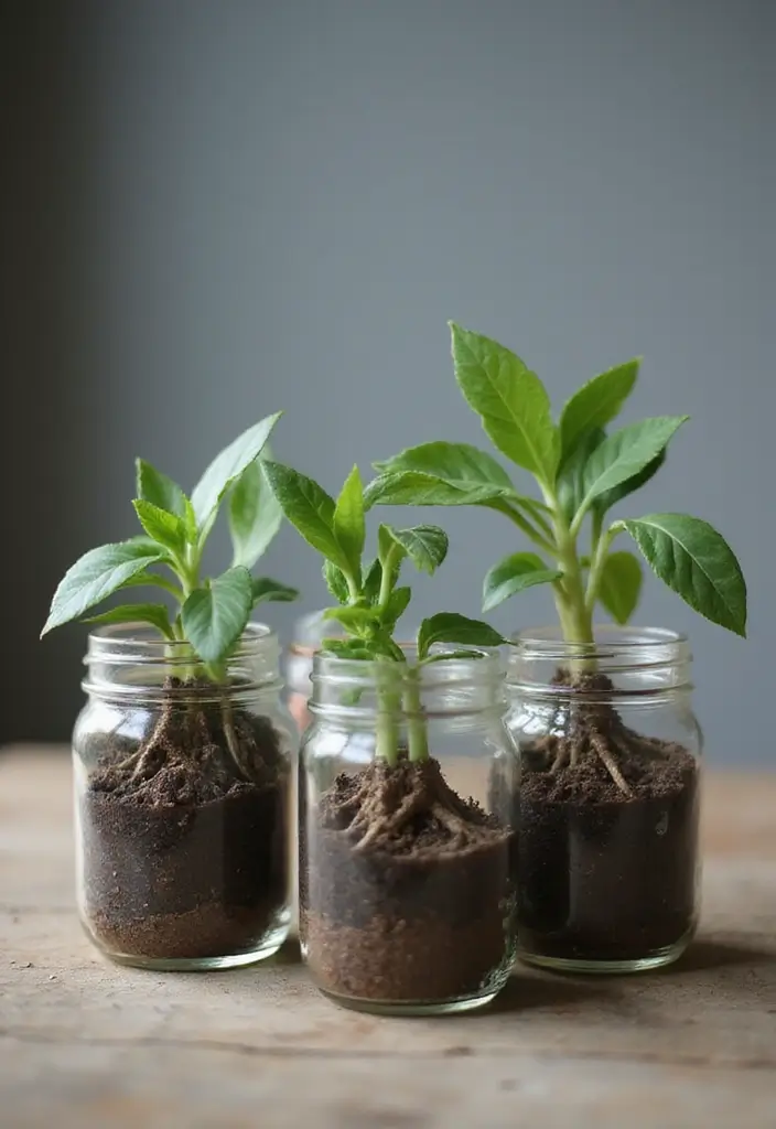 28 Minimalist Plant Decor Ideas for a Fresh Look 22 28 Minimalist Plant Decor Ideas for a Fresh Look - 22. Minimalist Plant Jars