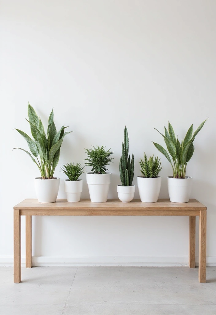 28 Minimalist Plant Decor Ideas for a Fresh Look 25 28 Minimalist Plant Decor Ideas for a Fresh Look - 25. Minimalist Planters in a Row