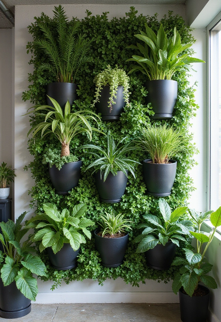 28 Minimalist Plant Decor Ideas for a Fresh Look 5 28 Minimalist Plant Decor Ideas for a Fresh Look - 5. Minimalist Vertical Plant Wall