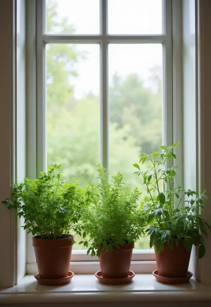 28 Minimalist Plant Decor Ideas for a Fresh Look 7 28 Minimalist Plant Decor Ideas for a Fresh Look - 7. Simplistic Kitchen Herb Garden