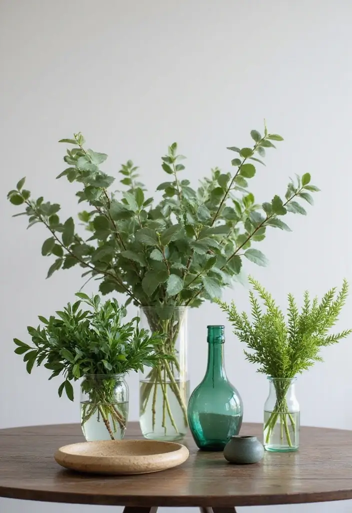 28 Minimalist Plant Decor Ideas for a Fresh Look 9 28 Minimalist Plant Decor Ideas for a Fresh Look - 9. Stylish Minimalist Foliage Arrangements