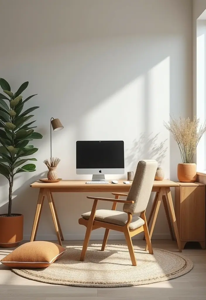 28 Office Minimalist Ideas for Productivity and Style 26 28 Office Minimalist Ideas for Productivity and Style - 26. Smart Use of Textiles