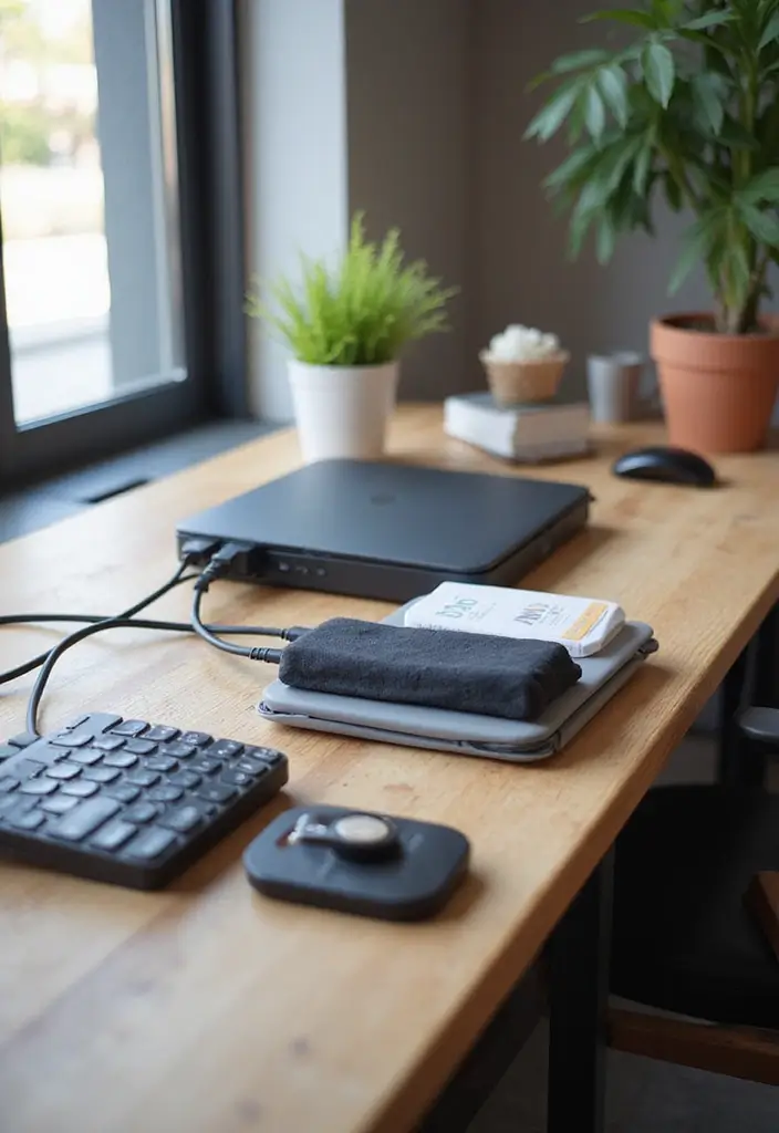 28 Office Minimalist Ideas for Productivity and Style 4 28 Office Minimalist Ideas for Productivity and Style - 4. Clever Cable Management