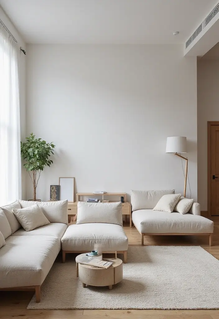 29 Black and White Minimalist Living Room Ideas 23 29 Black and White Minimalist Living Room Ideas - 23. Keep Furniture Arrangement Open